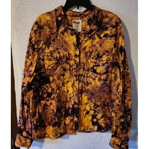 African Cowboy Women's Size 20 Colorful Pearl Snap Long Sleeve Western Shirt